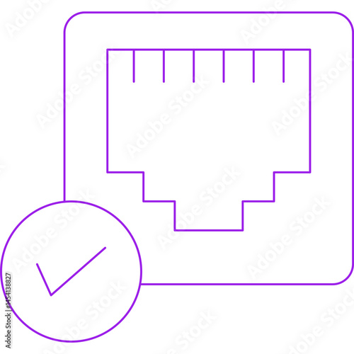Ethernet cable icon single vector illustration
