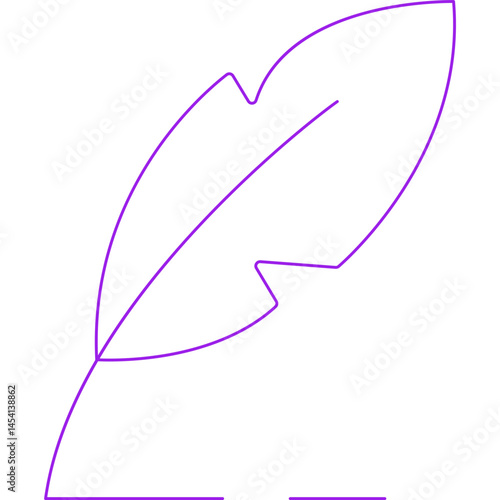 Feather icon single vector illustration