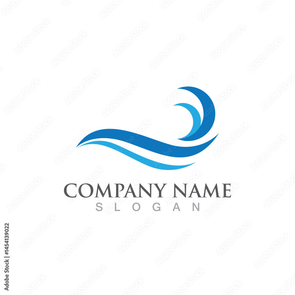 Water wave logo vector Water wave logo vector