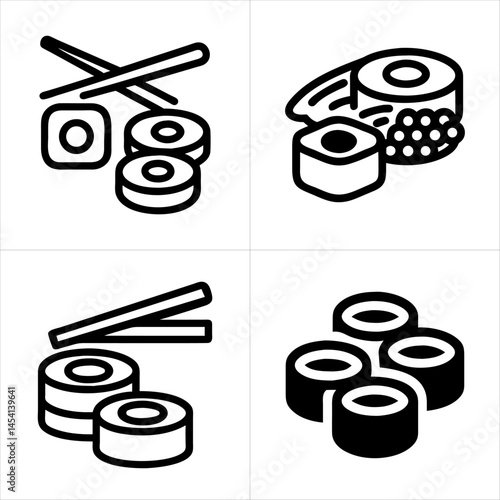 sushi icon set
