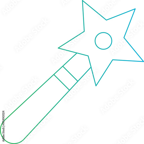 Magic wand icon single vector illustration
