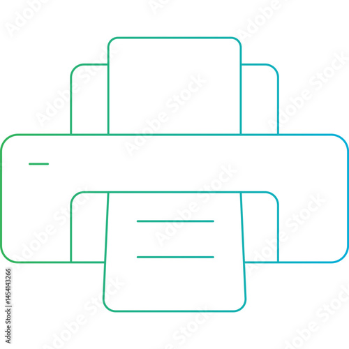 Printer icon single vector illustration
