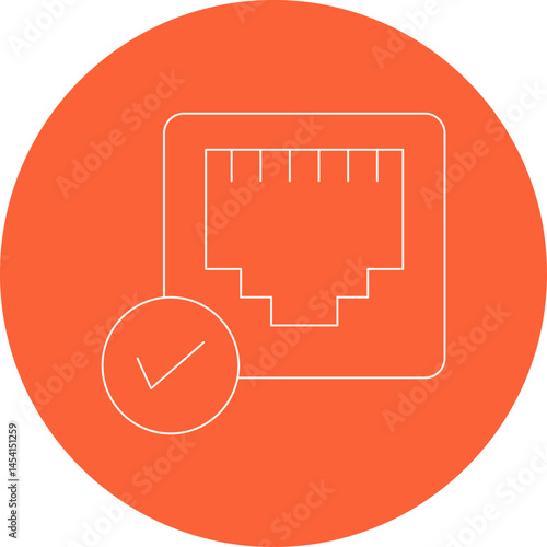Ethernet cable icon single vector illustration