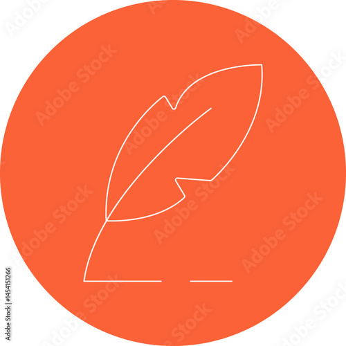 Feather icon single vector illustration