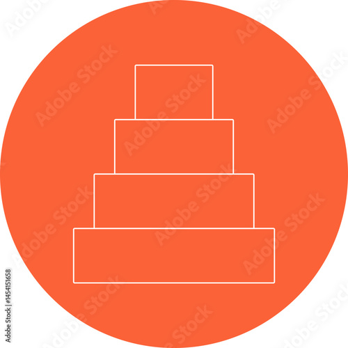 Stairs icon single vector illustration