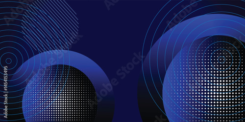 Abstract blue geometric background. Dynamic shapes composition. vector illustration. eps 10