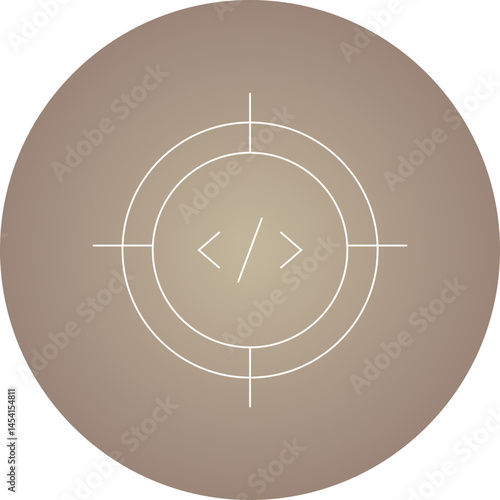 Target icon single vector illustration