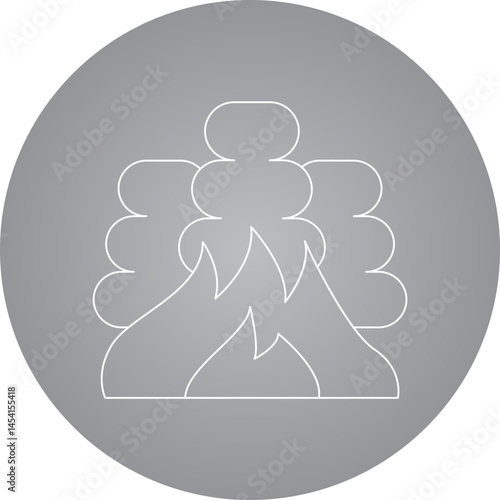 Fire icon single vector illustration