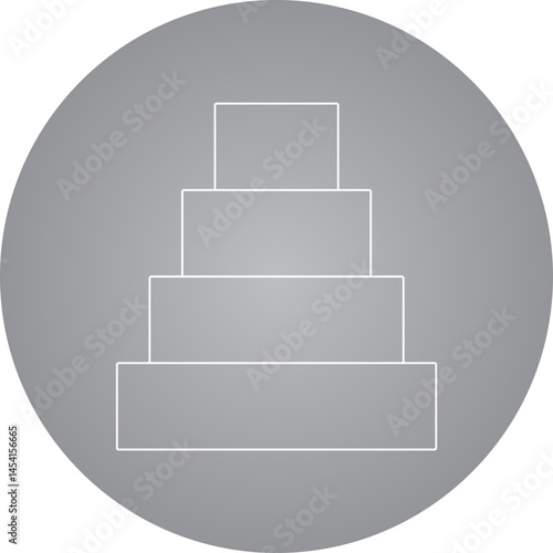 Stairs icon single vector illustration