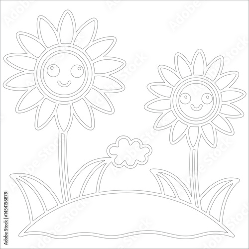 Cute Hand Drawn Kawaii Coloring Book Art
