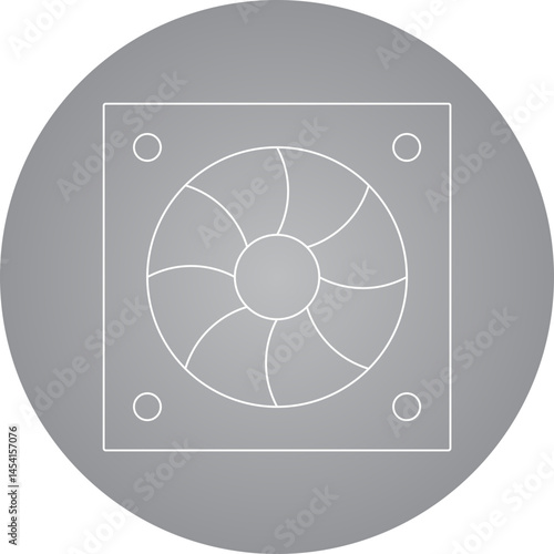 Cooling fan icon single vector illustration