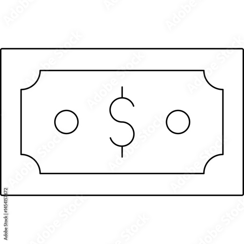 Dollar icon single vector illustration