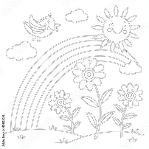 Cute Hand Drawn Kawaii Coloring Book Art