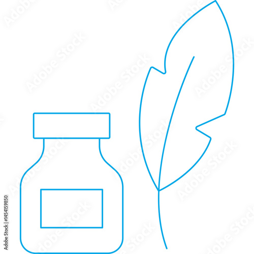Feather icon single vector illustration