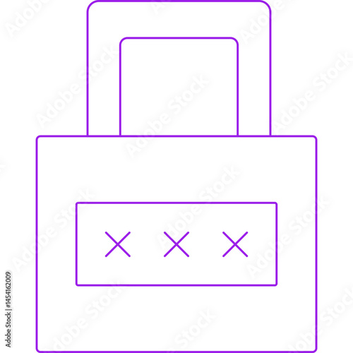 Padlock icon single vector illustration