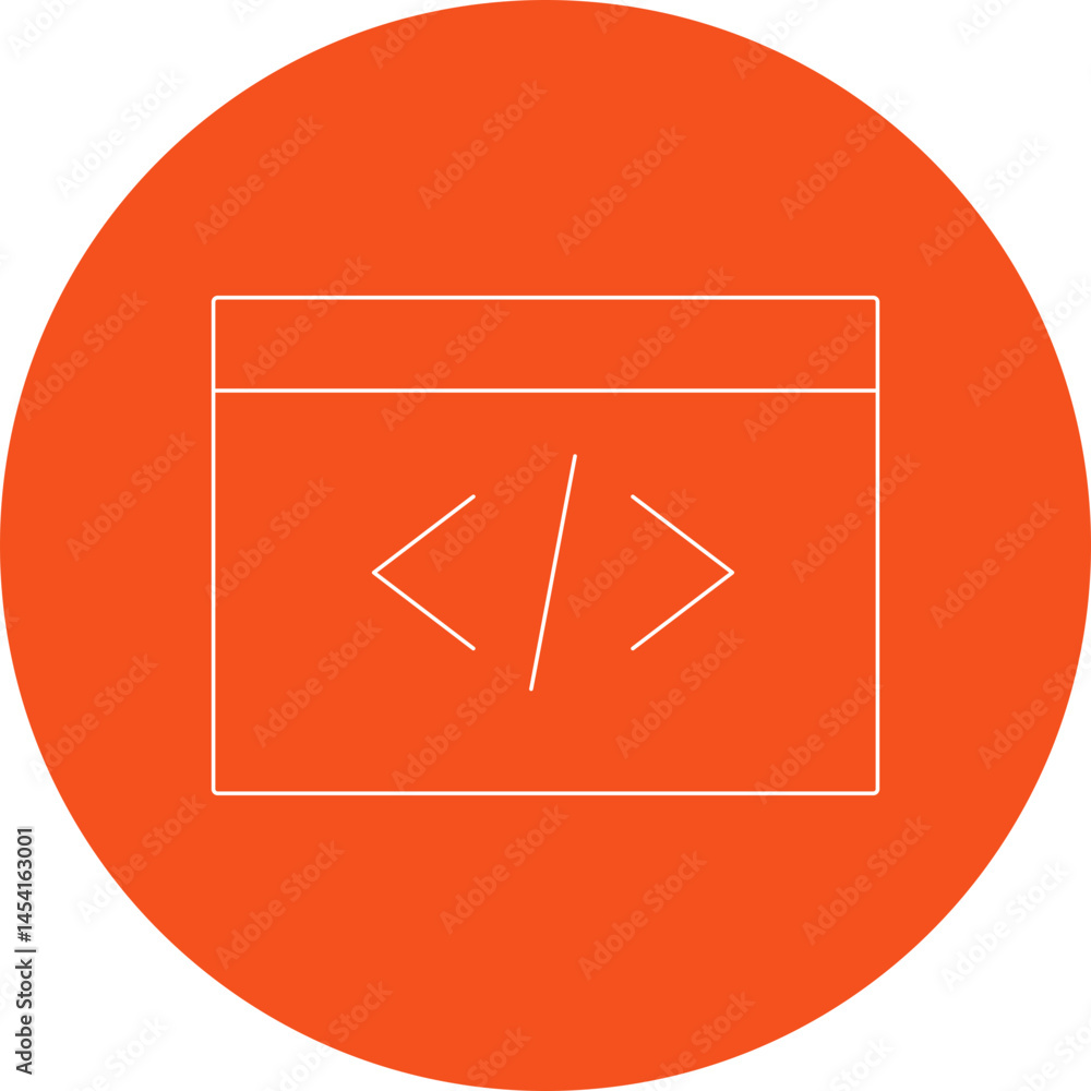 Coding icon single vector illustration Coding icon single vector illustration