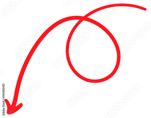 red paint brush arow