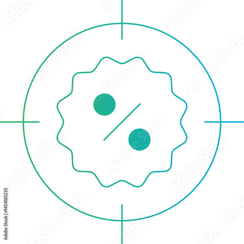 Target icon single vector illustration
