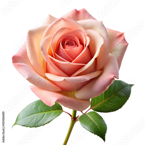 a simple rose flowers isolated on white background