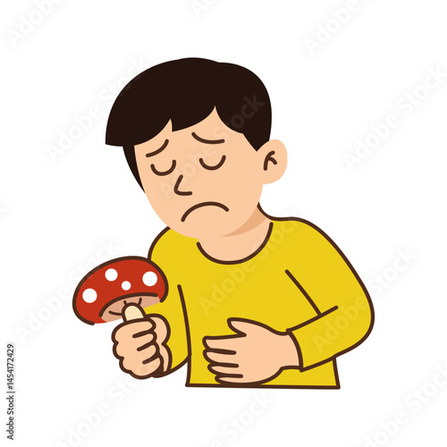 poisonous mushroom symptom. human eat poisonous mushroom.