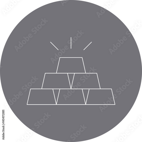 Gold single icon vector illustration