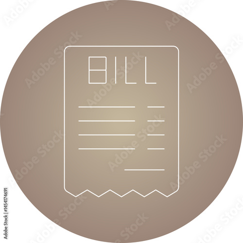 Bill single icon vector illustration