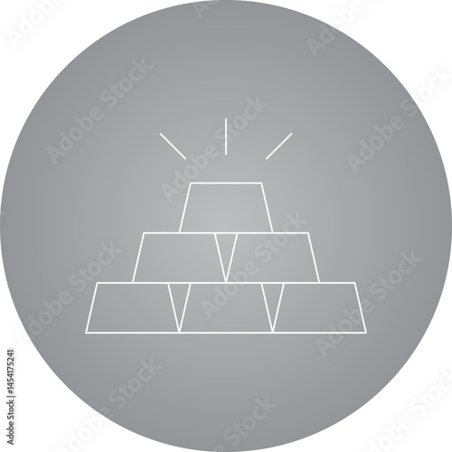 Gold single icon vector illustration