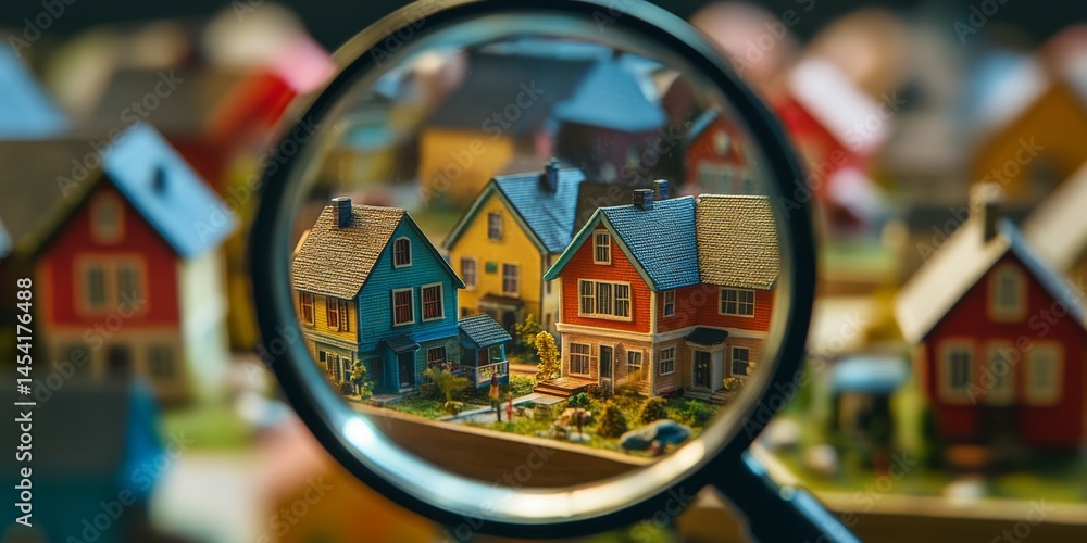 Colorful, detailed house model in a miniature village diorama, showcasing architecture and urban planning concepts.