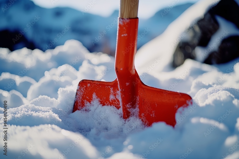 Shovel for clearing snow from driveways and walkways