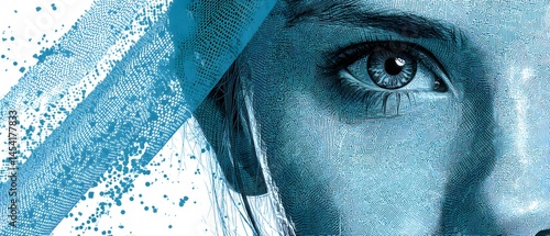 Innovative blockchain id verification system digital realm visual art cybernetic environment close-up hyper realism