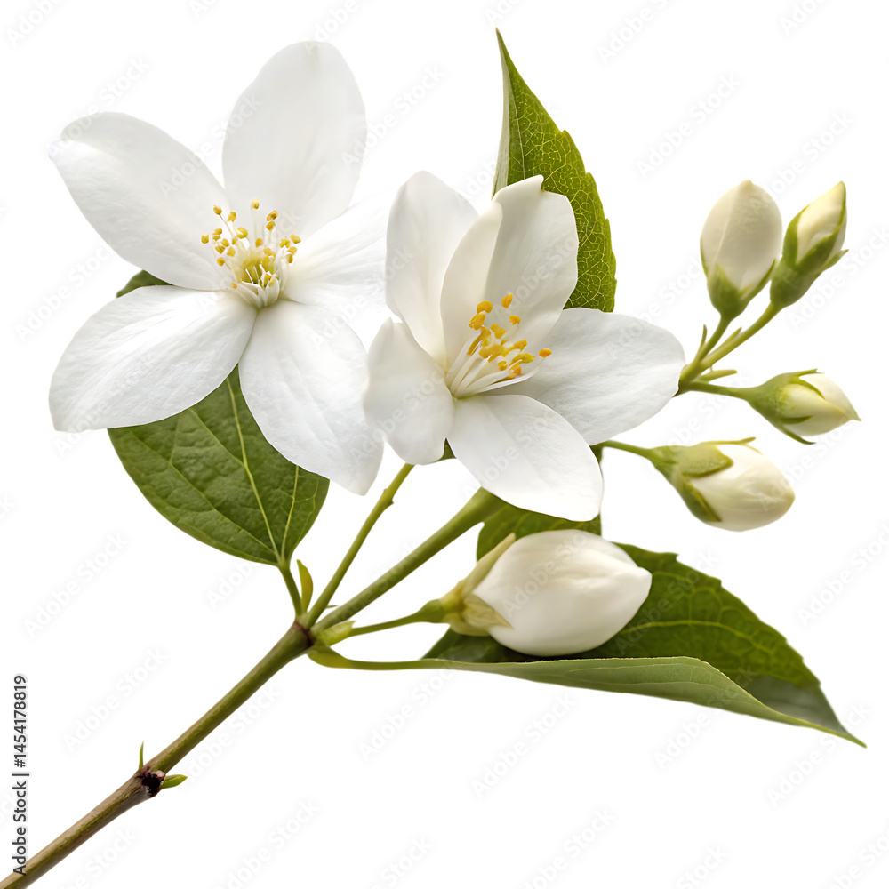 Fototapeta premium Jasmine flower isolated on a transparent background