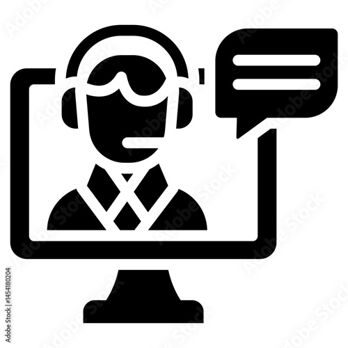 Online Help Glyph Icon