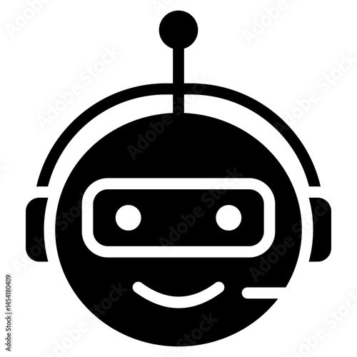 Support Bot Glyph Icon
