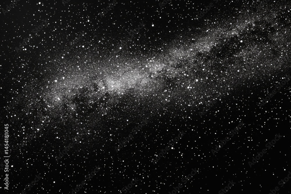 This image depicts a beautiful cosmic scene featuring a galaxy with numerous stars and nebulous matter, showcasing the vastness of the universe.