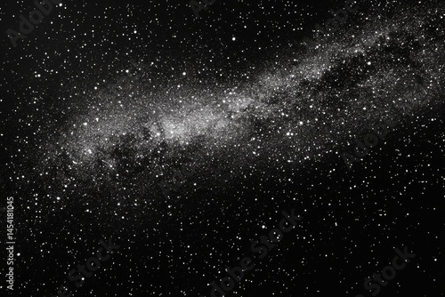 Obraz na płótnie This image depicts a beautiful cosmic scene featuring a galaxy with numerous stars and nebulous matter, showcasing the vastness of the universe. w salonie