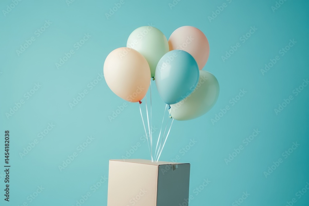 A box of variously colored balloons, ready for a festive occasion.