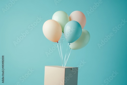 A box of variously colored balloons, ready for a festive occasion.