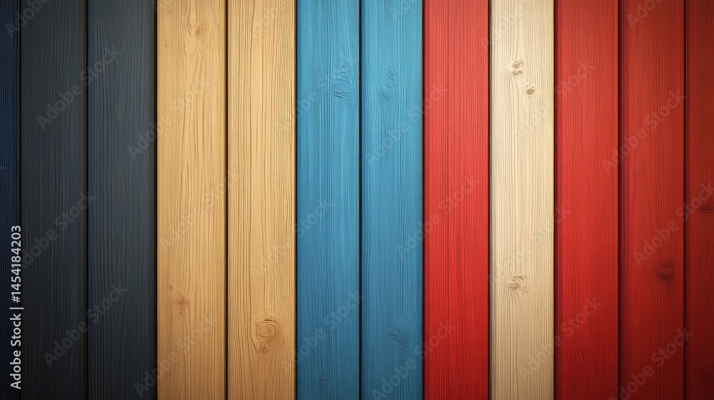 Fototapeta premium Colorful Wooden Planks Texture