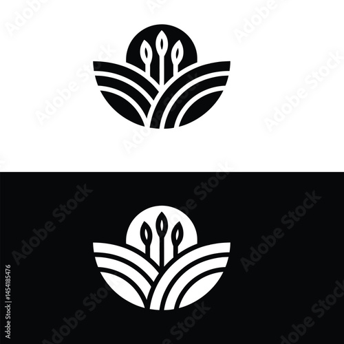 vector set of black and white flowers