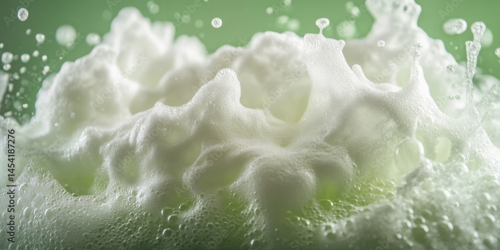 Frothy soda with tiny bubbles rising to the surface.