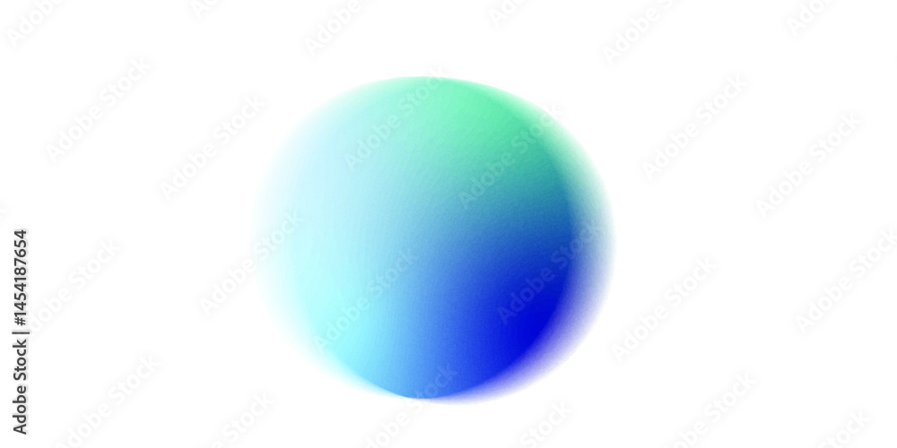 Obraz premium Blue gradient gradation circle shape. Abstract colorful watercolor blur mesh isolated. Gradient aura, grain neon blob with noise effect, soft color. Vector illustration