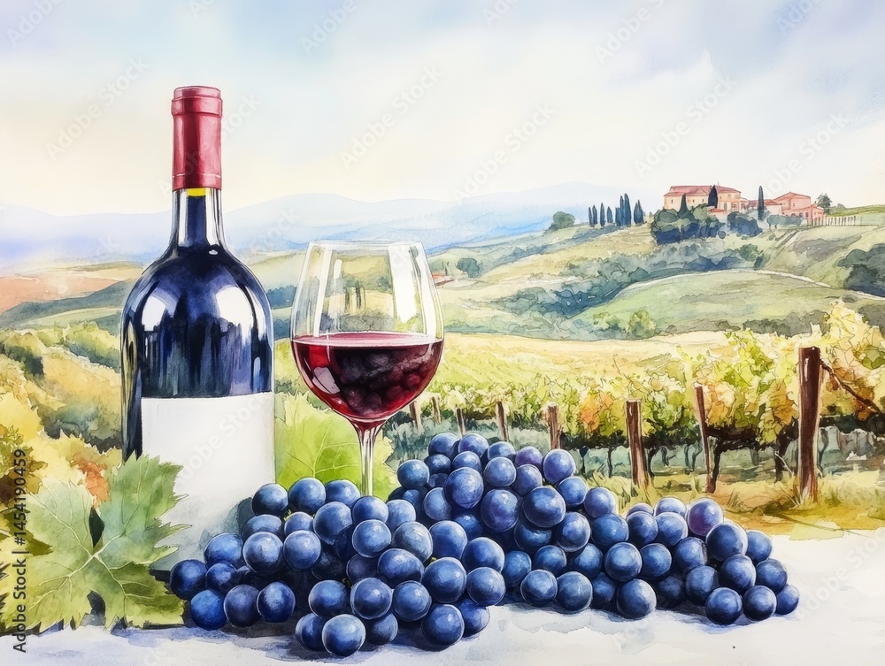 Wine, grapes, vineyard, rural, agriculture, Italian countryside