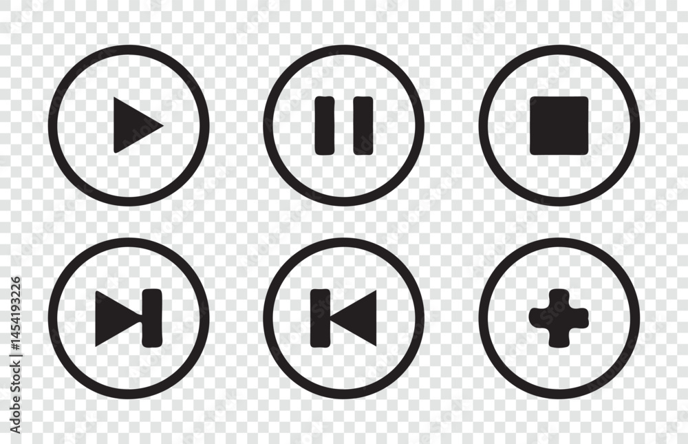 Black Media Player icon set, Buttons multimedia interface, Music, audio, stop, Play, pause, record and more, PNG format file, Vector illustration Eps 10
Black Media Player icon set, Buttons multimedia interface, Music, audio, stop, Play, pause, record and more, PNG format file, Vector illustration Eps 10