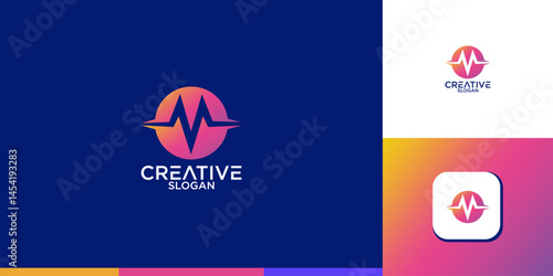 mw letter abstract monogram logo vector design