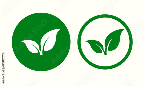 Green Leaf Eco Logos Nature, Organic, Plant, Growth, Ecology