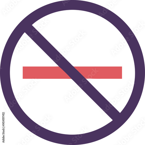No entry icon vector