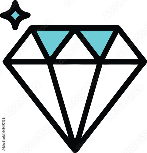 Diamond icon vector