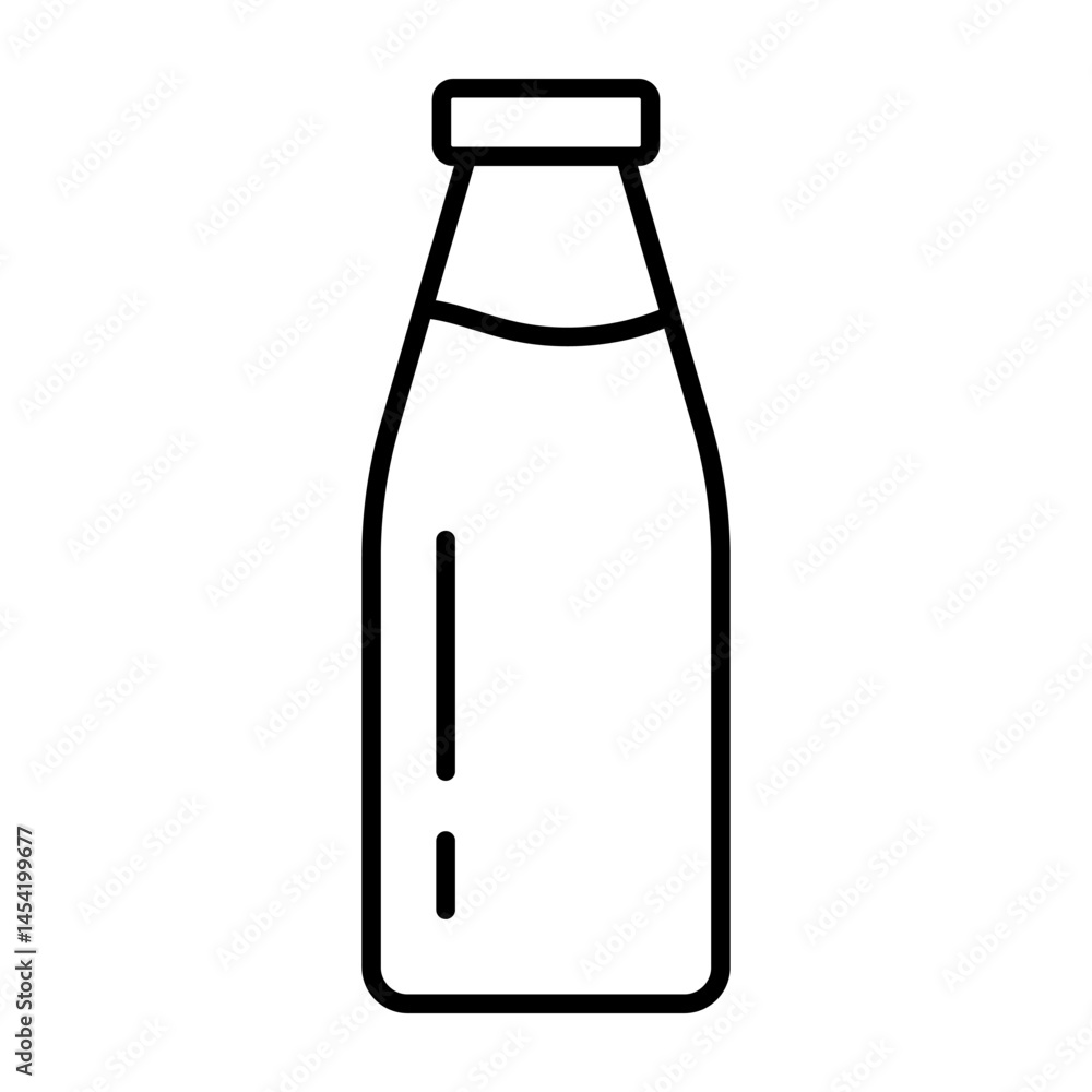 Bottle line icon. Milk bottle line icon. Milk jar icon. Bottle line icon. Milk bottle line icon. Milk jar icon.