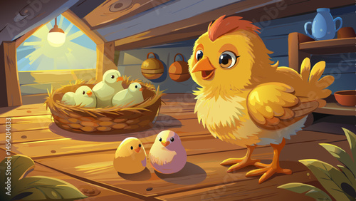 In the quiet morning light, the little chick chirps softly, sensing the world for the first time.
Its delicate feathers shimmer with warmth, a reflection of life raised naturally and with care.
Surrou