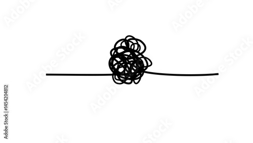 Foto The Gordian Knot, Black Isolated Silhouette